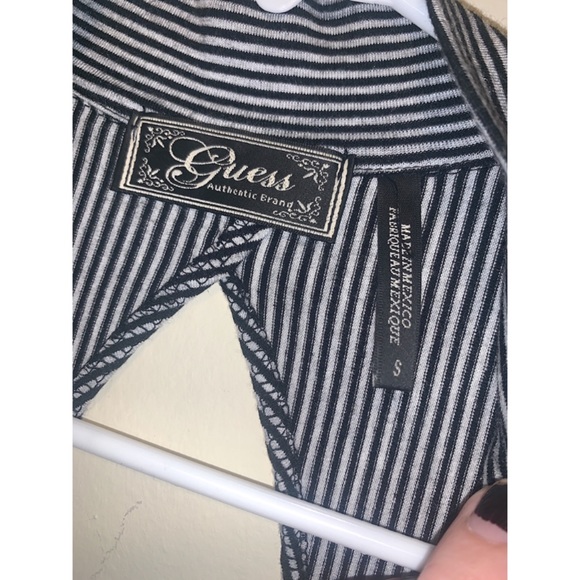 Guess backless lace up front tie long sleeve top - Picture 5 of 6